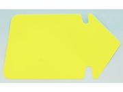 Textkartong pil fluor gul 130x90mm 25/FP